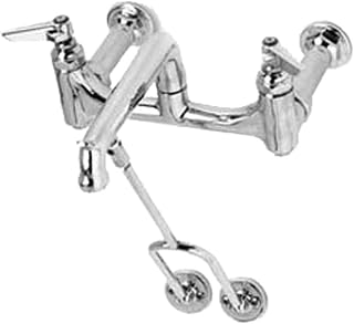 T&S Brass B-0650-BSTP Wall Mount 8-Inch Centers Built-In Stops Wall Brace Polished Chrome
