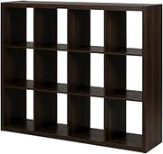 Brown 8-Cube Open Storage Organizer, Composite Wood, Modular Shelving Unit for Living Room Bedroom Closet Office