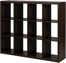 Brown 8-Cube Open Storage Organizer, Composite Wood, Modular Shelving Unit for Living Room Bedroom Closet Office