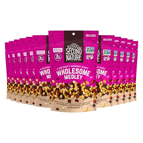 Second Nature Wholesome Medley / 5 Ounce (Pack of 12) / Natural Snack & Trail Mixes