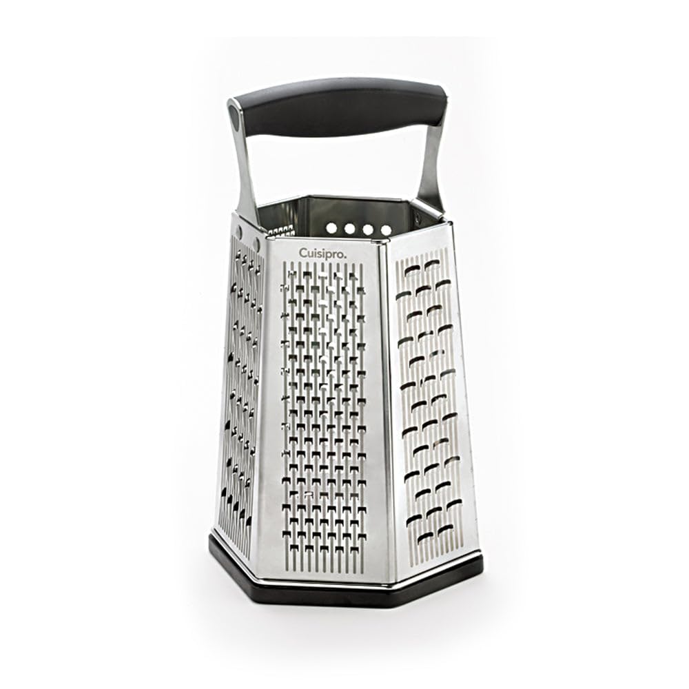 6 Sided Box Grater by Cuisipro – One size, Stainless Steel, Black, Model CSP-746877