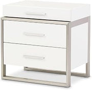 Marquee Nightstand Cloud White, Bedroom Nightstand, Modern Design, Durable Construction, White Finish, Ideal for Contemporary bedrooms