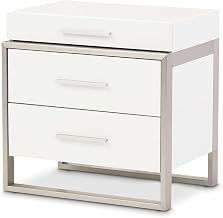 Marquee Nightstand Cloud White, Bedroom Nightstand, Modern Design, Durable Construction, White Finish, Ideal for Contemporary bedrooms