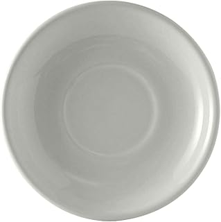 Tuxton China BWE-066 Cappuccino Saucer, 6-3/4" Diameter, Round, Microwave and Dishwasher Safe, Oven Proof, Fully Vitrified, Ceramic, DuraTux, White, Pack of 24