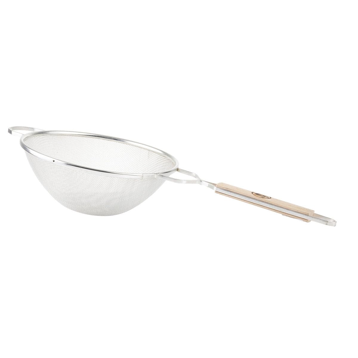 10-1/4" Tinned Medium Mesh Strainer by Tablecraft – Single, Tin, Silver