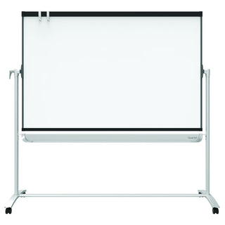 Easel, Magnetic Whiteboard, 4' x 3', Reversible, Mobile, Flipchart Holder, Prestige 2, Black Frame () by Quartet – 48"W x 36"H, Glass, Black, Model ECM43P2
