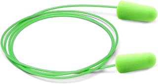 Moldex 6900 Pura-Fit Single-Use Earplugs, Corded, 33NRR, Bright Green, 100 Pairs