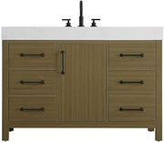 Elegant Kitchen and Bath 48" Single Bathroom Vanity in Chestnut Brown