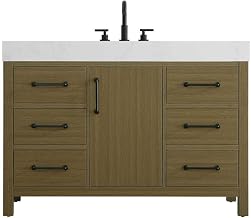 Elegant Kitchen and Bath 48" Single Bathroom Vanity in Chestnut Brown