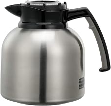Service Ideas BNP19V4 Brew 'N' Pour Carafe, 1.9 Liter Capacity, 6-1/2" x 8-1/2" x 7-3/4"H, Orange Brew-Thru Clock Dial Freshness Tracking Lid (Case of 6)