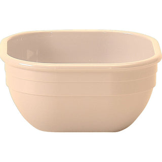 (10CW133) 4" Square Polycarbonate Bowl - Camwear® [Case of 48] by Cambro – 9.4-Ounce, 9.4 ounces, Polycarbonate, Beige, Model 10CW-133