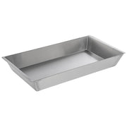 Food Display Pan Stainless Steels with Rim Tapered - 15"L x 6"W x 2"H by HUBERT – Stainless Steel, Silver, Model STP-081502-LIP