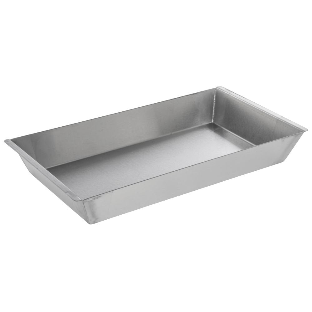 Food Display Pan Stainless Steels with Rim Tapered - 15"L x 6"W x 2"H by HUBERT – Stainless Steel, Silver, Model STP-081502-LIP