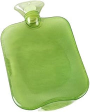 Hot Water Bottle Bag Hotpack for Pain Relief from Headaches, Cramps, Arthritis, Back Pain, Sore Muscles(Transparent Macar Green,2000ML)