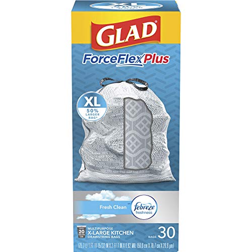 Glad 180 / Large / Black Trash Bags