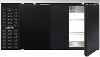 BBC69S-PT Two Section Refrigerated Pass-Thru Back Bar Cooler, 69" W x 34-3/4"H, Shallow Depth