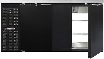 BBC69S-PT Two Section Refrigerated Pass-Thru Back Bar Cooler, 69" W x 34-3/4"H, Shallow Depth
