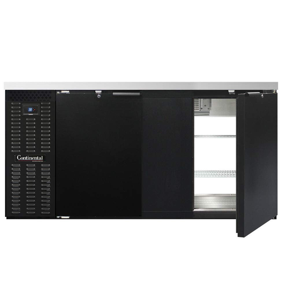 BBC69S-PT Two Section Refrigerated Pass-Thru Back Bar Cooler by Continental Refrigerator – 18.0 cubic_feet