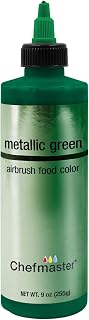 Chefmaster Airbrush Food Color, 9-Ounces, Metallic Green