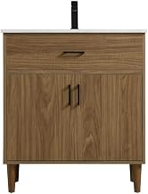 Elegant Kitchen and Bath Chandler 30" Single Bathroom Vanity in Walnut Brown