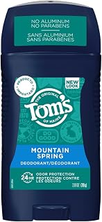 Tom's of Maine Long-Lasting Aluminum-Free Natural Deodorant for Men, Mountain Spring, 2.8 oz. (Packaging May Vary)
