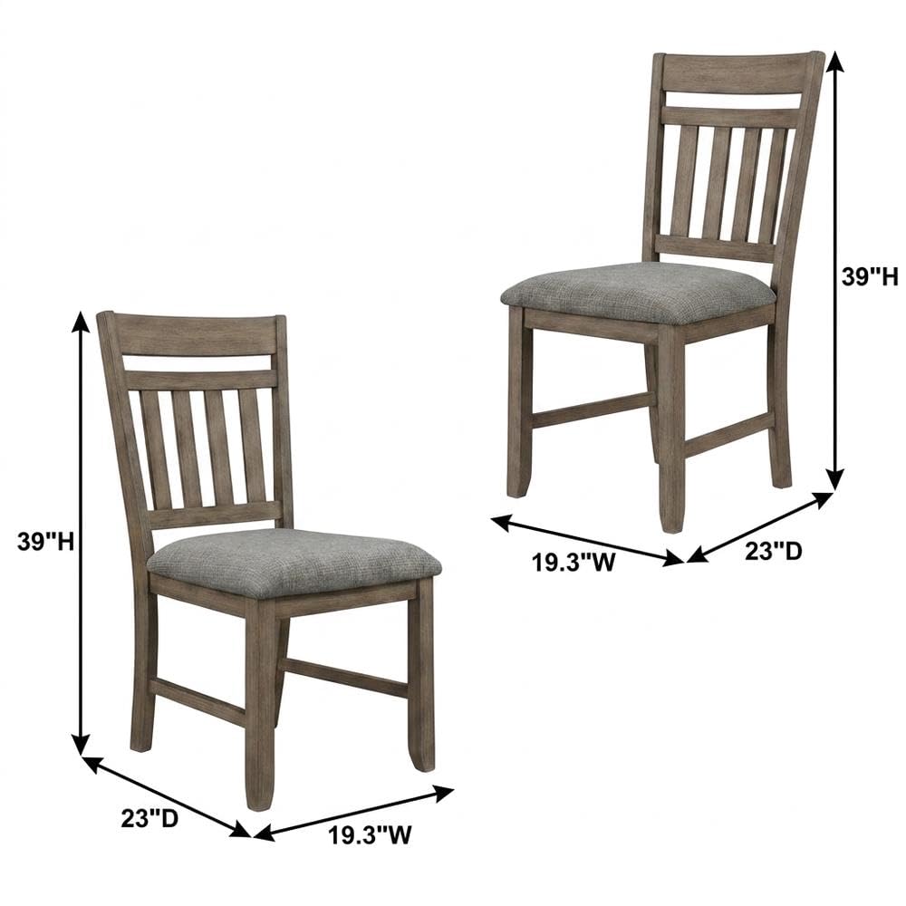 Solid Wood Upholstered Dining Chairs Set of by Starlight Canyon Home – Wood, Brown, Pack of 2