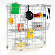 Wire Grid Panel With Wall Mount Hook by Global Industrial – Steel Wire Mesh, Gray, Model WG3672GY