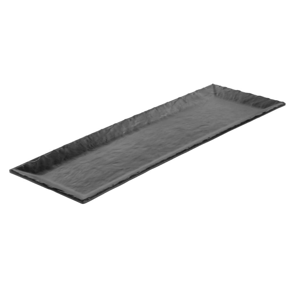 Cal-MIL Rectangular Melamine Platter Faux Slate Collection 21"L by CAL MIL PLASTIC PRODUCTS INC – Large, Plastic, Black, Model 688640193698