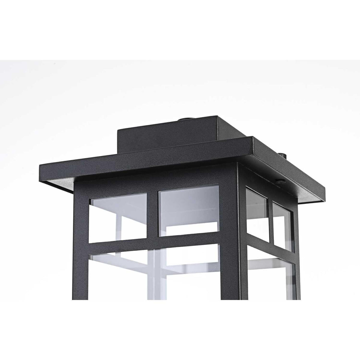 Mercer One Light Outdoor Post Mount Black by Lighting Design – Iron, Black, Model OD313P18BK