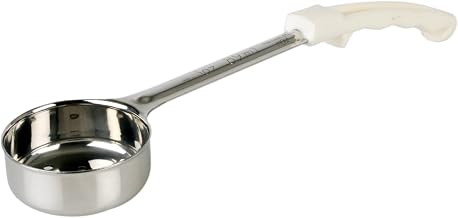 Thunder Group Perforated Portion Controller 1-Piece Construction Ladles with Plastic Ivory Handle, 3-Ounce