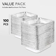 Stock Your Home 100 Pack / Silver / Without Lids Disposable Cookware