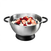 Mixing and Beating Bowl by GEFU – 24 x 24 x 14,5 cm, 4 liters, Plastic, Silver, Model GE28140