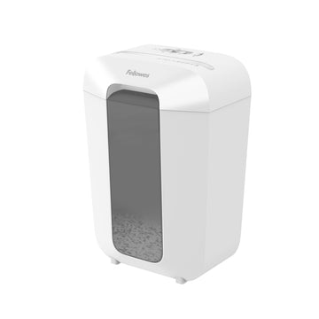 Powershred LX75 11-Sheet Crosscut Shredder (4405001) by Fellowes – 18.13"H x 12.19"W x 8.69"D, 4.8 gallons, White, Model 4405001-CC