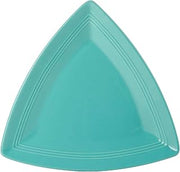 Tuxton Concentrix Island Blue Solid Color 12-1/2-Inch Triangle Plate, Case of 6, Blue/Turquoise; Scratch Resistant; Chip Resistant; Lead & Cadmium Free; Dishwasher, Microwave, Oven Safe
