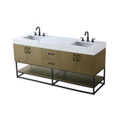 Caroline Bathroom Vanity Chestnut Brown by Lighting Design – Wood, Chestnut Brown, Model VF29272DMCB