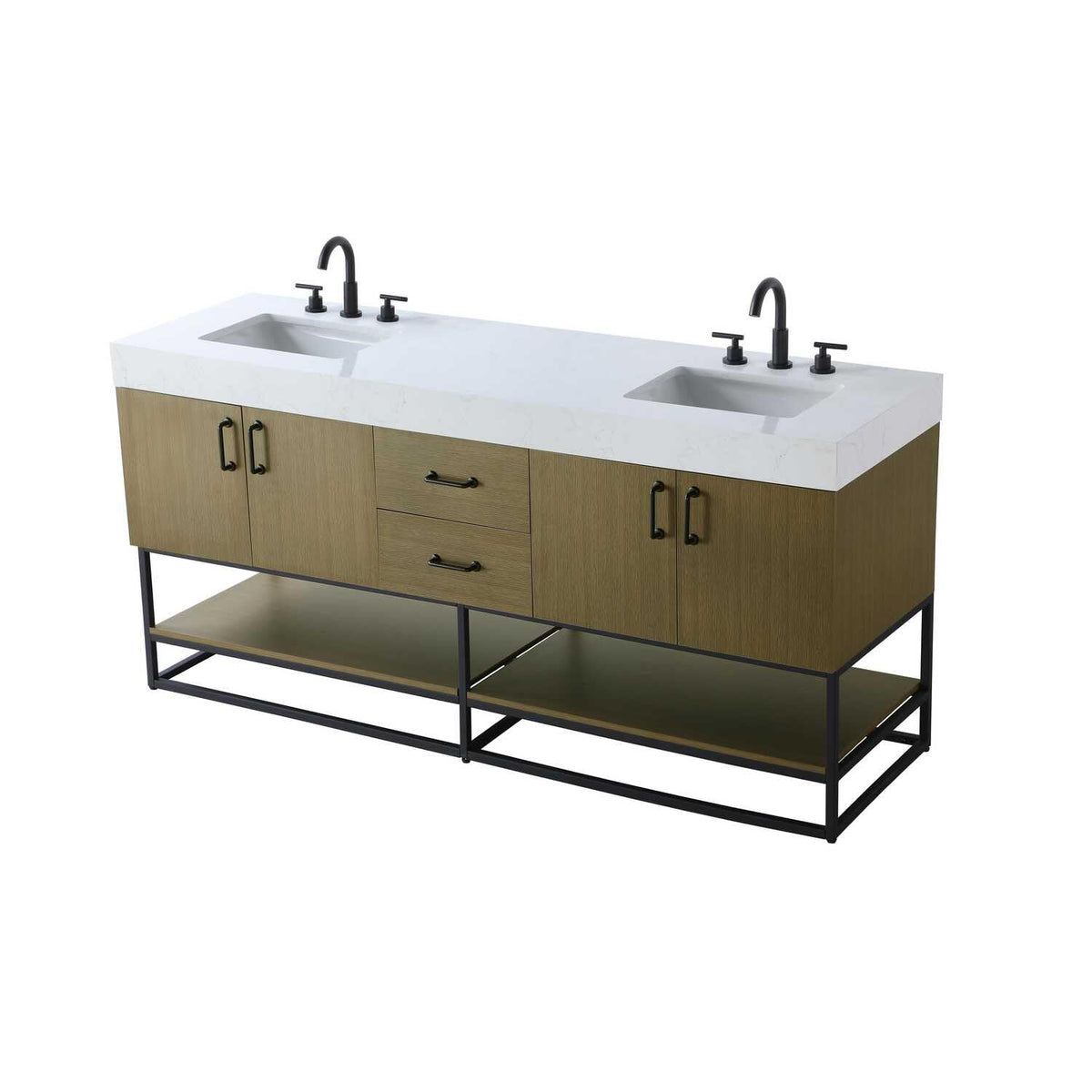 Caroline Bathroom Vanity Chestnut Brown by Lighting Design – Wood, Chestnut Brown, Model VF29272DMCB