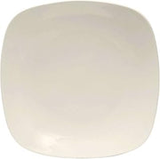 Tuxton China AMU-500 Plate, 11-1/8", Square, Rolled Edge, Microwave and Dishwasher Safe, Oven Proof, Fully Vitrified, Ceramic, AlumaTux, Specialty, Pearl White, Pack of 12