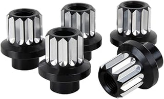 Billet Specialties BSPLNRMS122050 0.5-20 x 0.5 in. Aluminum Race Lug Nuts, Black Anodized - Pack of 5