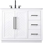 Elegant Kitchen and Bath 42" Single Bathroom Vanity in White