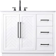Elegant Kitchen and Bath 42" Single Bathroom Vanity in White