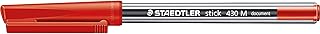 STAEDTLER Stick 430 M-2 Ballpoint Pen Medium - Red (Box of 10)