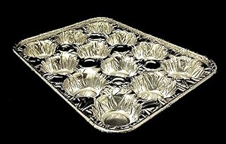 Handi-Foil 12-Cavity Mini-Muffin Aluminum Foil Pastry Baking Pan Tin - (Pack of 12)