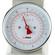 Winco 6 Pound / 6.5" / White, Steel Mechanical Scales