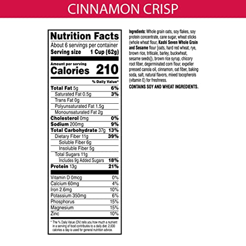 Kashi cinnamon crisp / 14 Ounce (Pack of 1) / brown Cold Cereal