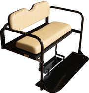 EZGO RXV Golf Cart Flip Folding Rear Seat Kit | Compatible with 2008-Up Models (Stone) by Performance Plus Carts – Vinyl, Stone, Model RXVFRSST