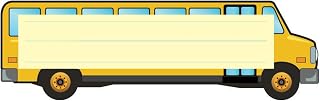 Hygloss Products Die-Cut Name Plate - Great Teaching Tool - Perfect for Labeling in Classroom & Other Uses - School Bus - 9.5 x 3 inches - 30 Pk (45560),Yellow