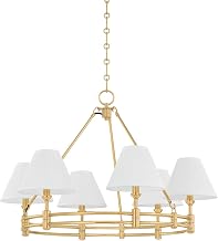 Hudson Valley Lighting MDS1800-AGB Howard - 6 Light Chandelier - 23 Inches Tall and 32.75 Inches Wide - Aged Brass