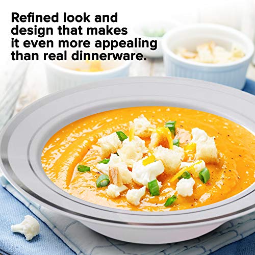 Stock Your Home Silver / 50 Pack / Formal Bowls