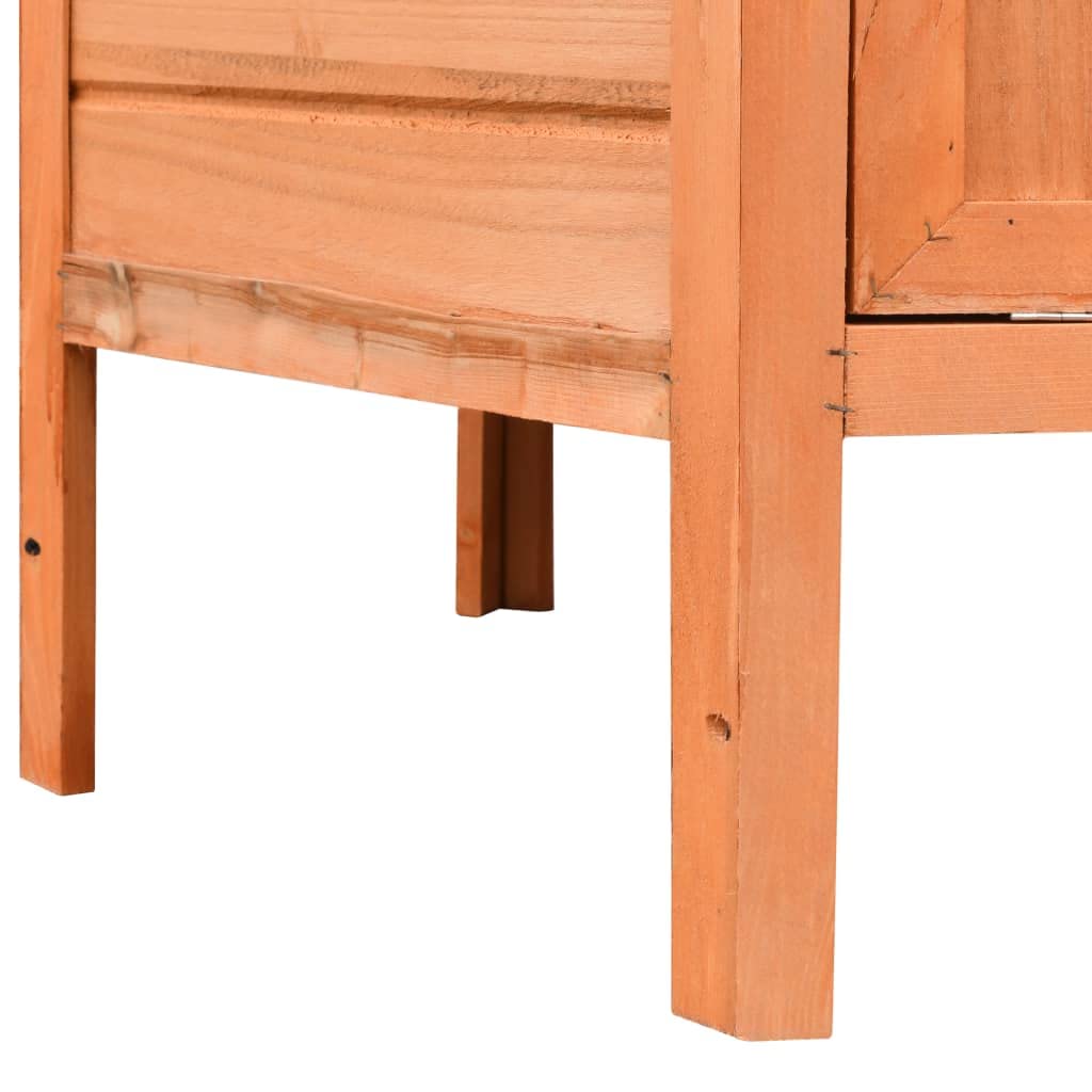 Chicken Cage Solid Pine & Fir Wood 49.6"x46.1"x49. by vidaXL – 49.6"L x 46.1"W x 49.2"H, Pine, Brown and green, Model 170645
