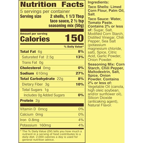 Old El Paso Taco / 8.8 Ounce (Pack of 1) / 1 Taco Sauce
